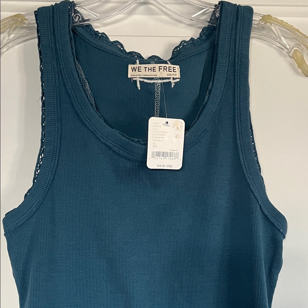 We The Free Teal Tank Top